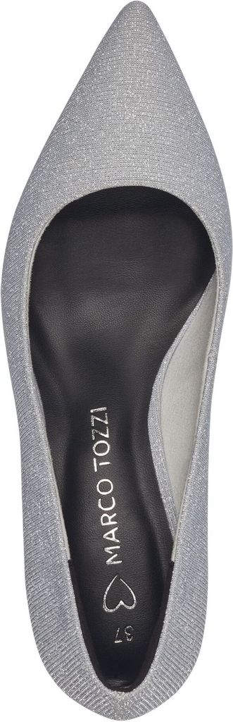 MARCO TOZZI Damen Pumps elegant mit spitzer Form und Queenie Absatz 2-22301-44, Größe:37 EU, Farbe:Silber