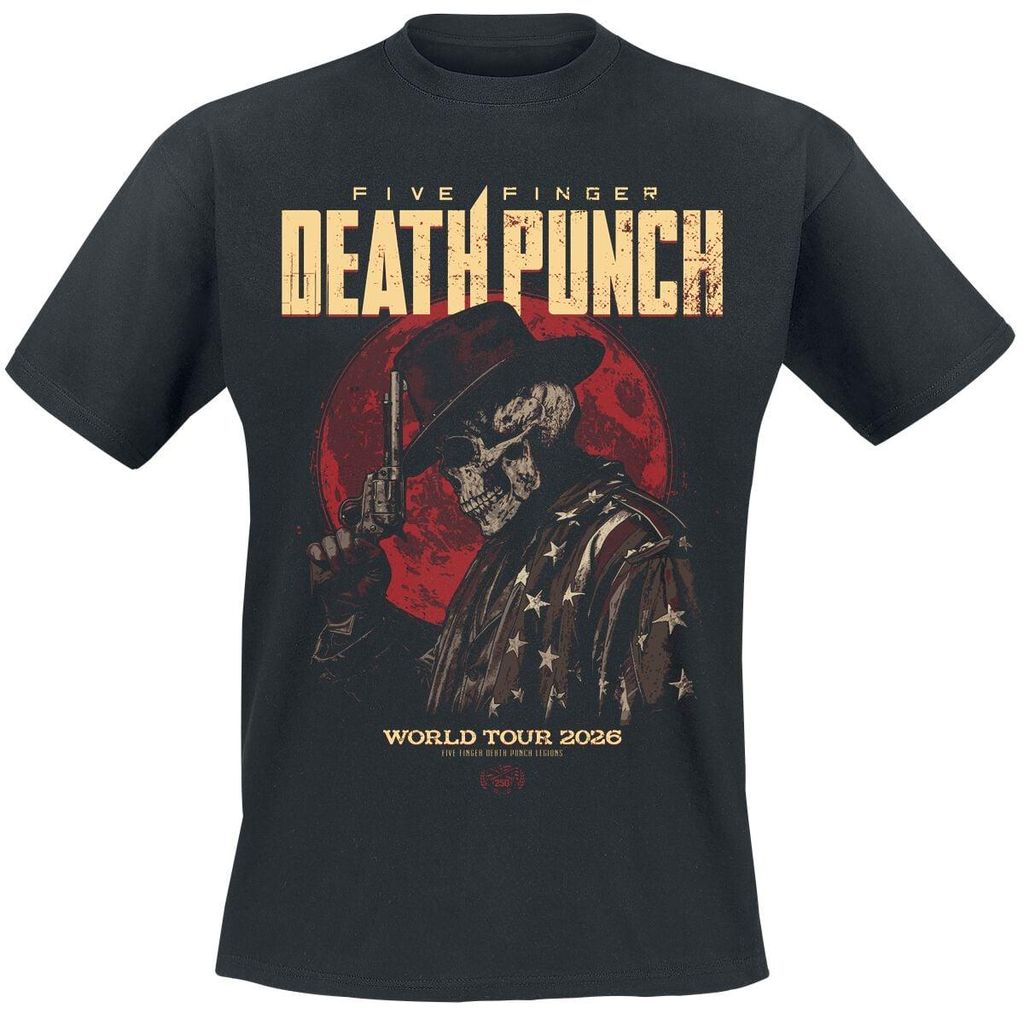 Five Finger Death Punch T-Shirt Herren Moon Mock Up 2 schwarz XXL
