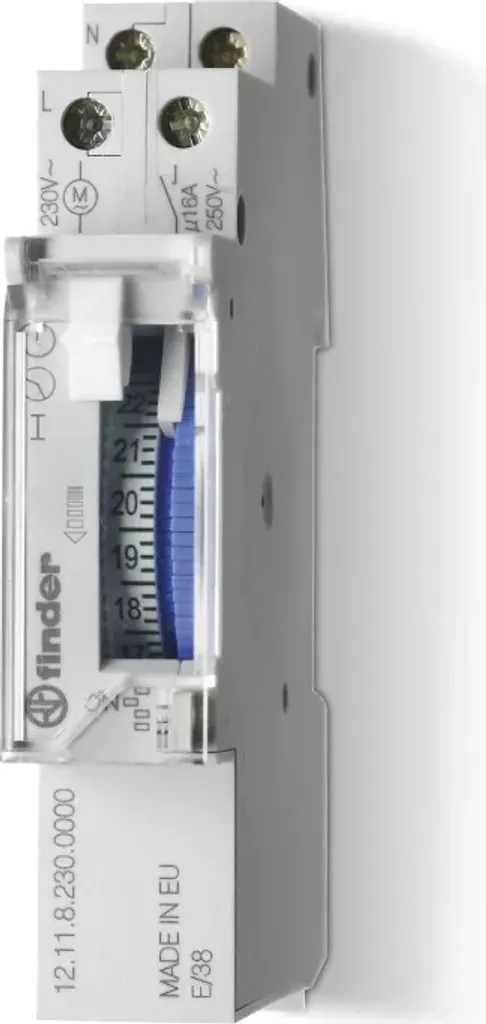 Programmateur journalier Finder 16A 230V avec réserve de marche 70h - 2