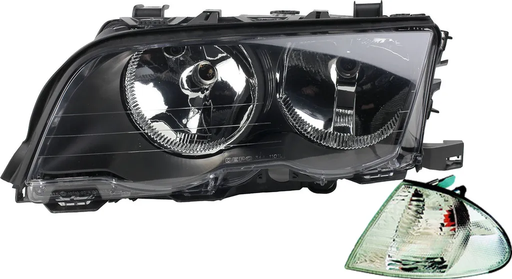 Johns, fari adatti per BMW Serie 3 E46 02/98-08/01 FF H7 H7 ?avy inclusi gli indicatori di direzione Segnali di direzione