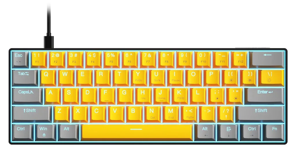 Clavier Mécanique 61 Touches OUTEMU avec 21 Effets LED et Hot-Swap