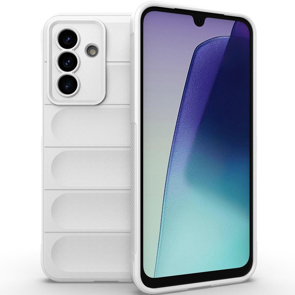 Handyhülle für Samsung Galaxy A17 5G/4G Weich TPU Silikon Stossfest Anti-rutsch Hülle Weiß