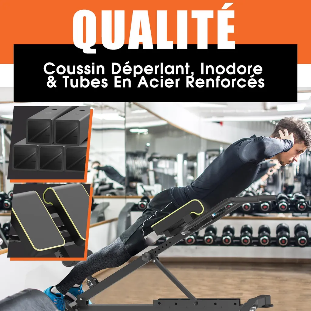 Banc de musculation pliable pour petits espaces musculation du corps complet - 7