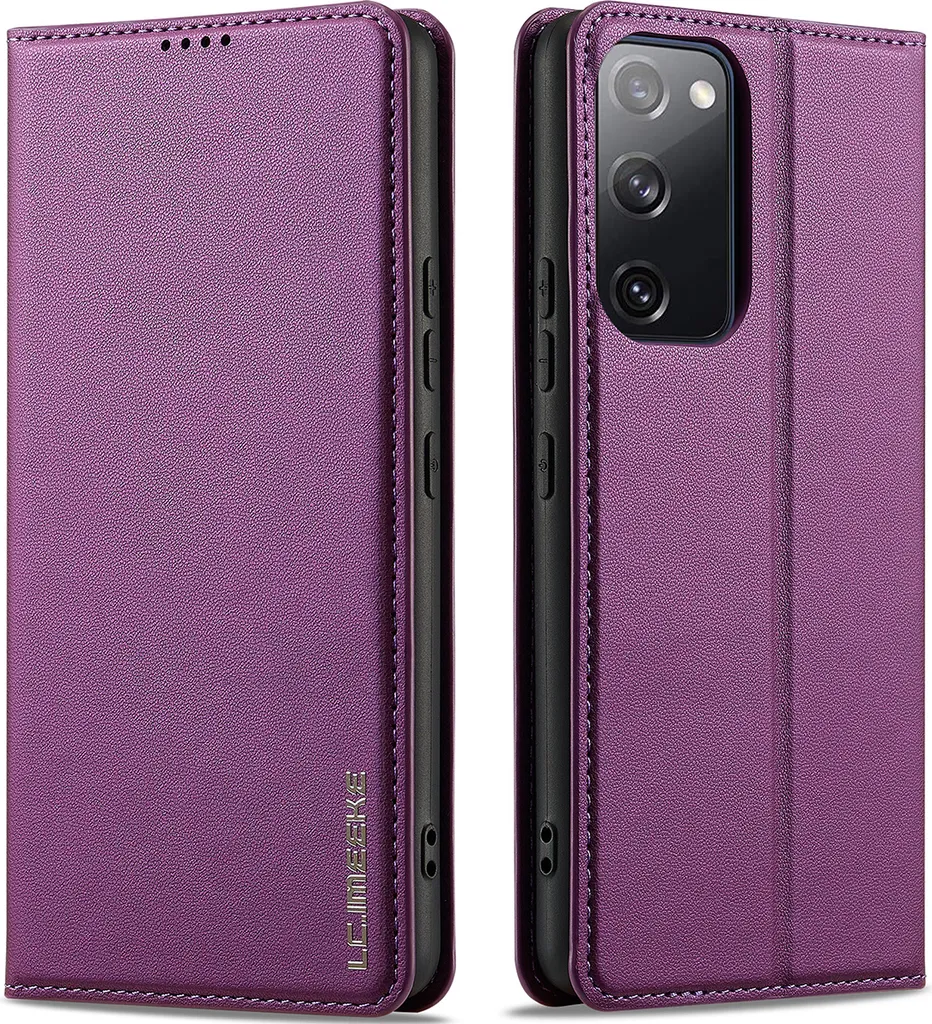 Uposao Custodia A Portafoglio Con Strass E Cuore Per Samsung Galaxy S20 FE 5G. Pelle PU Con Chiusura Magnetica E Porta Carte. Colore Nero.