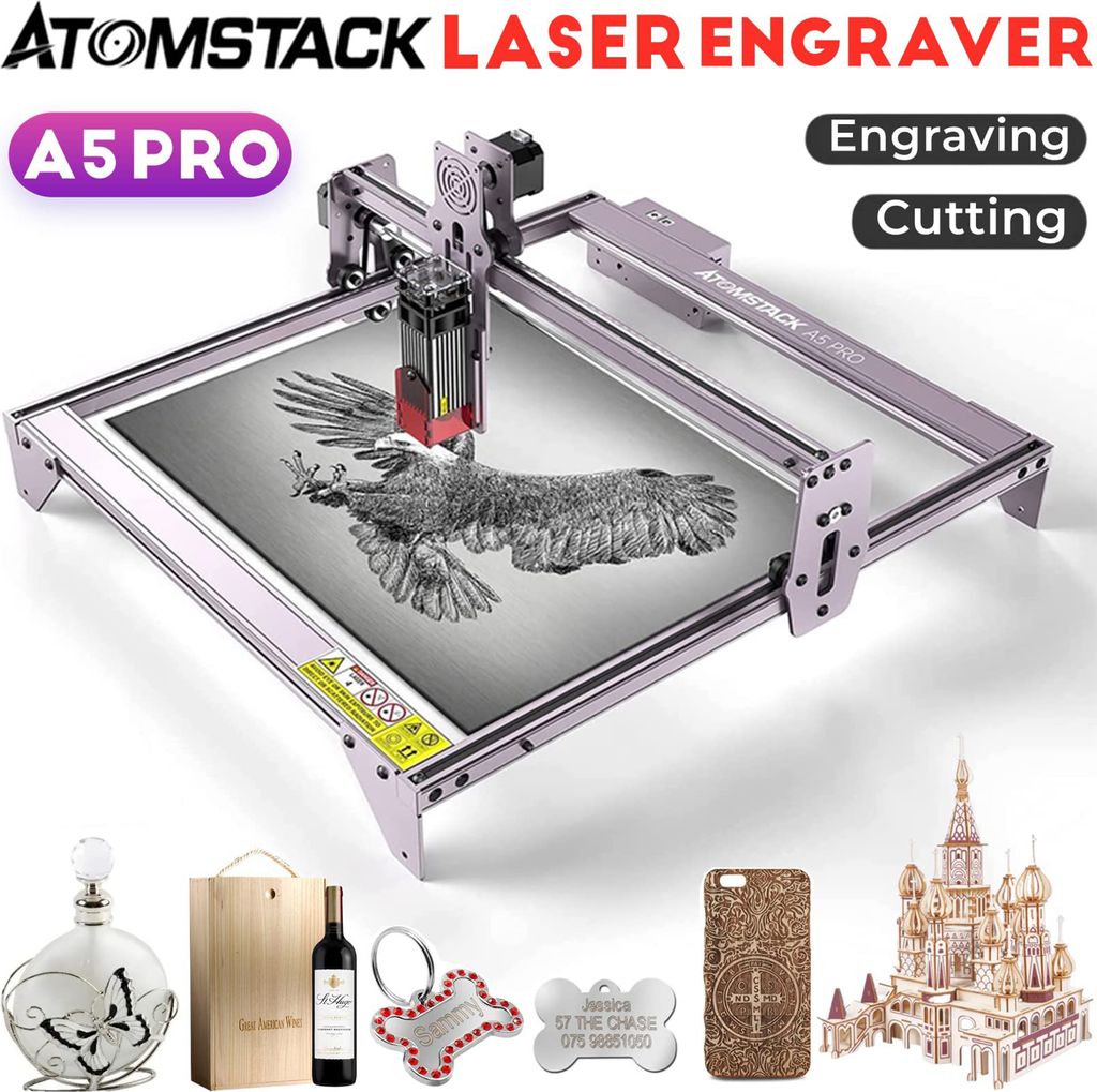 ATOMSTACK A5 Pro - 40W Leistung Engraver, Holz& Acryl Produktbild 1