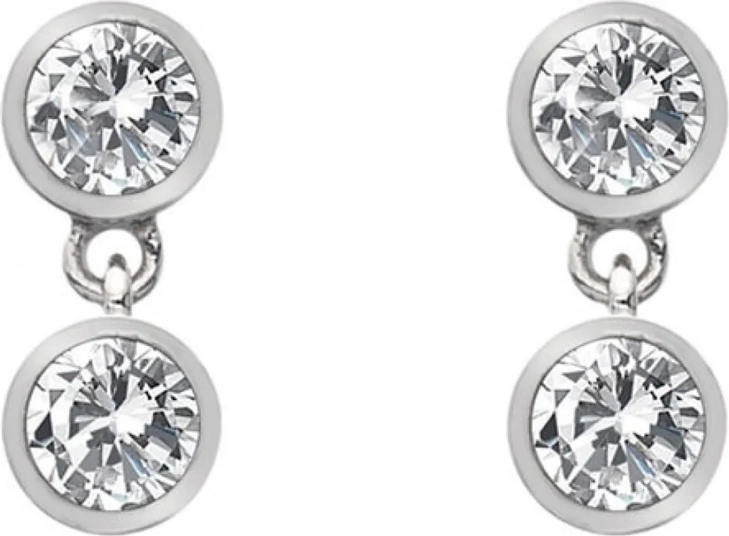 Boucles d'oreilles anti-allergie en argent et topaze Tender DE586