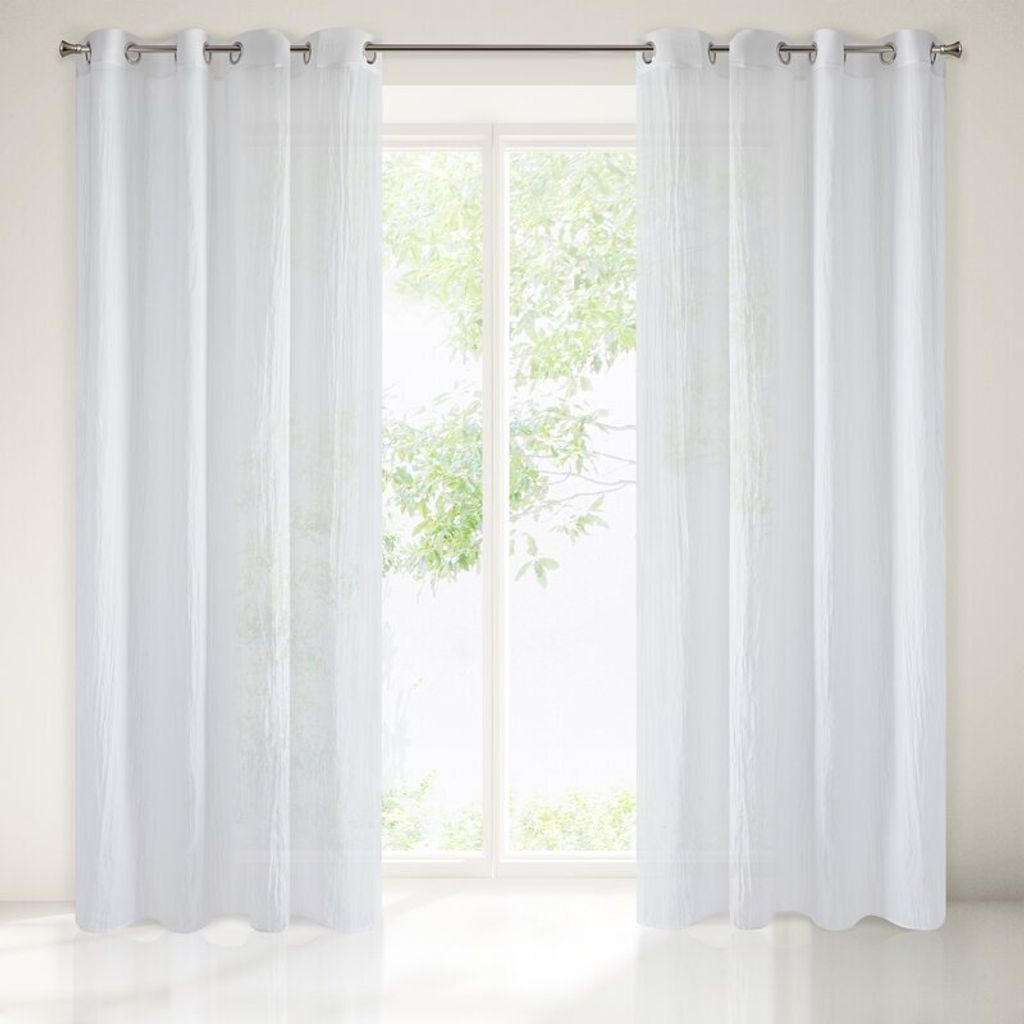 Vorhang ZUHAL weiß 140x250 cm  Ösen Produktbild 