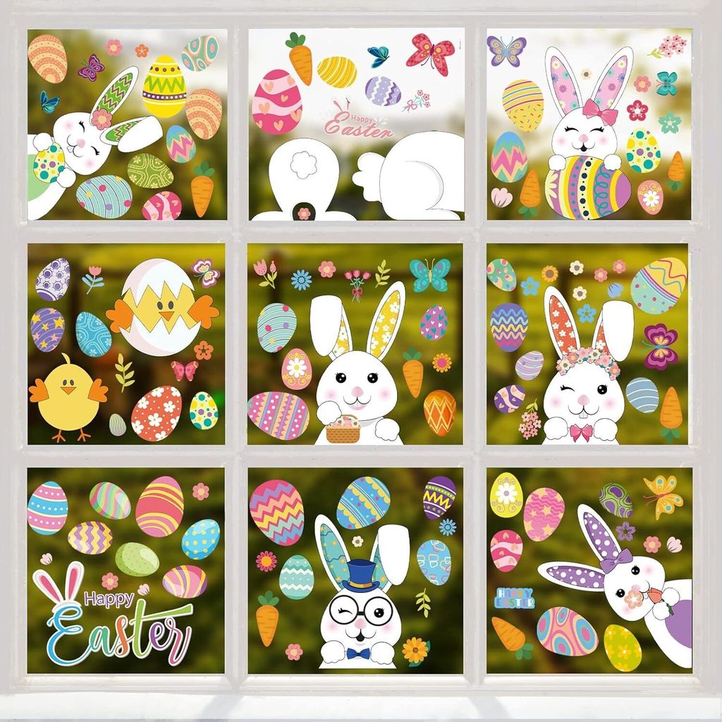 1 Set Ostern Fensteraufkleber selbstklebend, Produktbild 