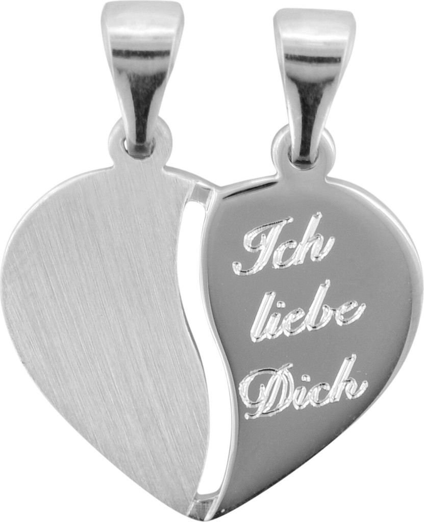 trendor 70050 Silberanhänger Teilbares Herz