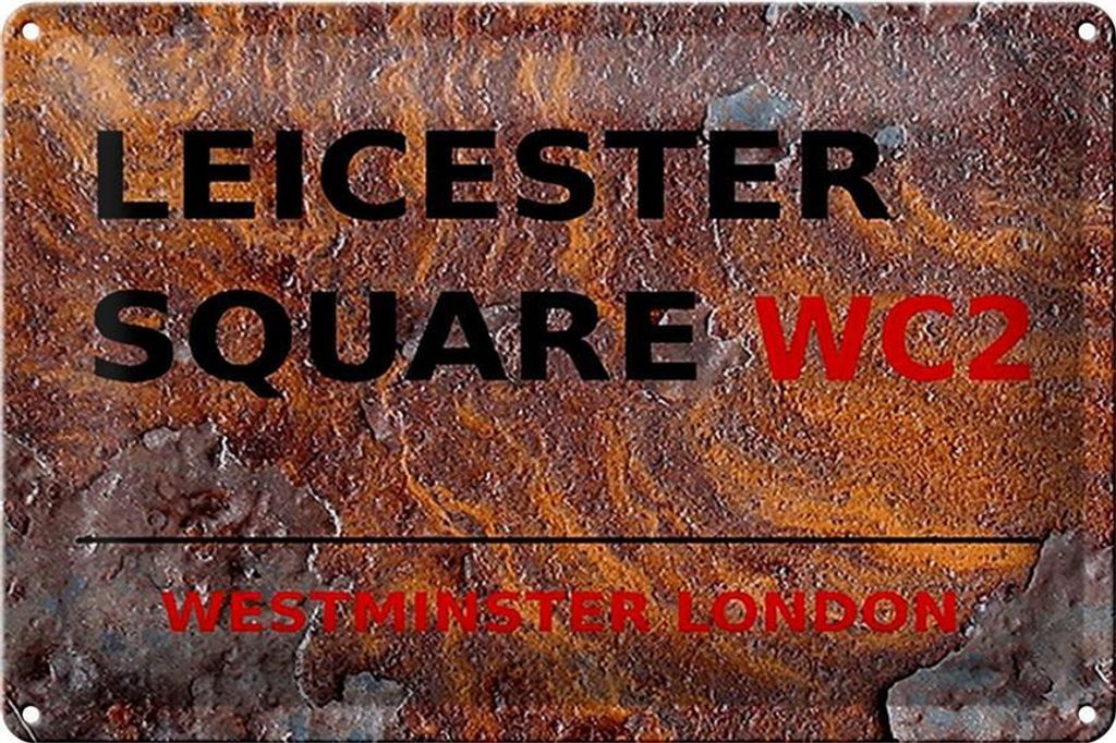 Blechschild London 30x20cm Westminster Leicester Square WC2