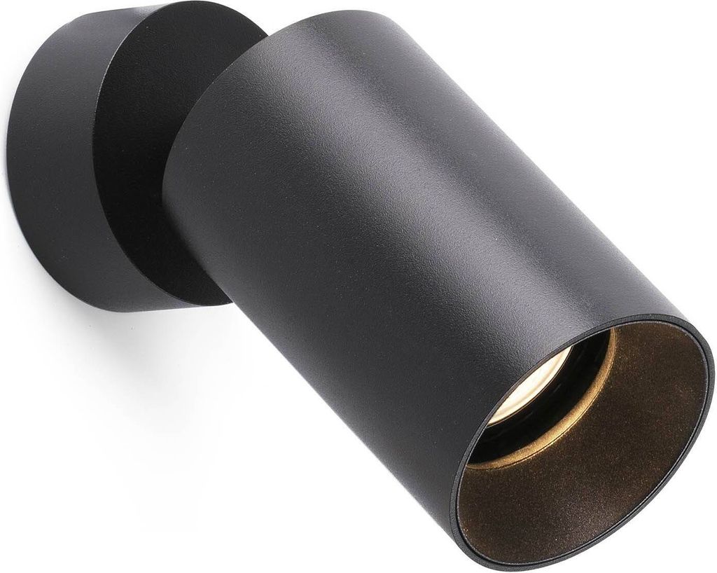 Faro Barcelona - Stan Verstellbarer Strahler GU10 max. 5W - Lackiertes Metall, Wand- oder Deckenmontage, Leuchtmittel nicht enthalten - Schwarz