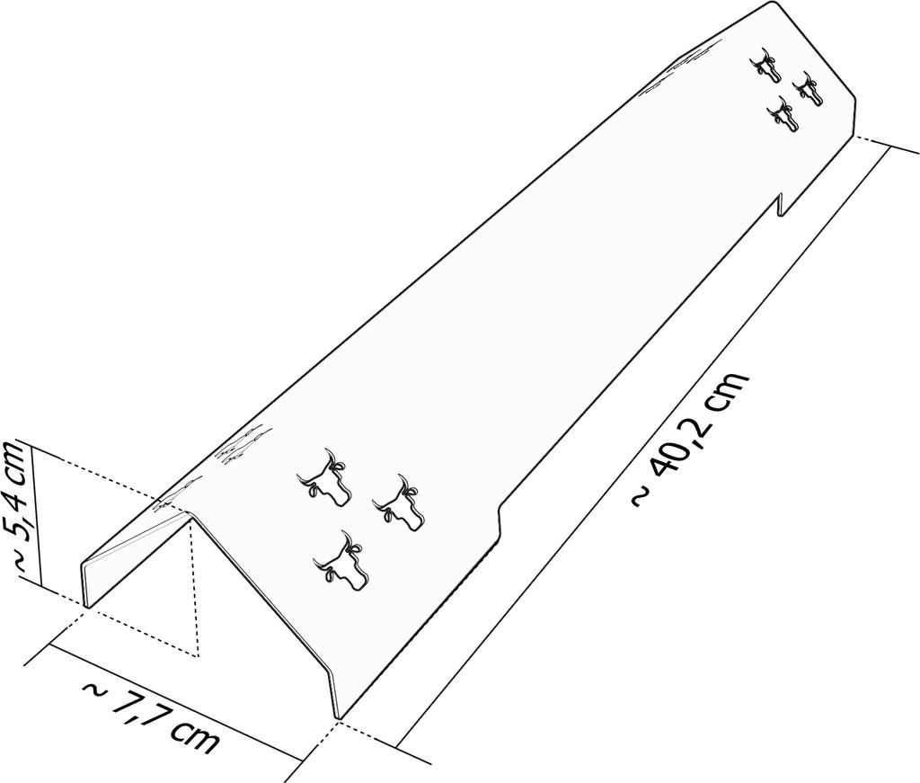 Gasgrill Brennerabdeckung aus Edelstahl passend für alle Rösle Videro G4, Farbe:4er Set Matt Bulle