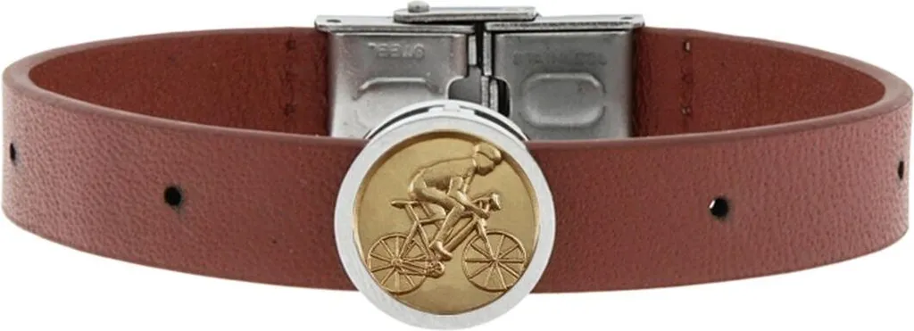 Bracciale Uomo Talent Jewels TJA-1-01-01-4-2 Marrone | Vera Pelle e Acciaio