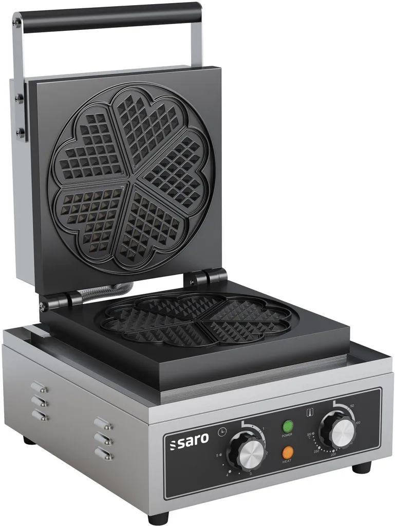 Gaufrier Saro pour gaufres en forme de cœur, 230 V avec poignée isolée
