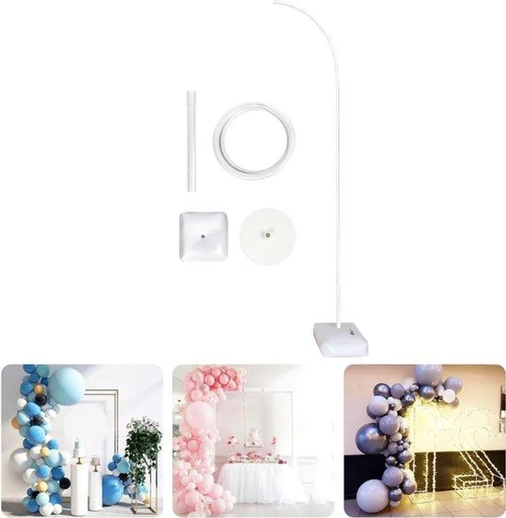Support en arc pour ballons blancs réglable en hauteur 3m x 4m robuste