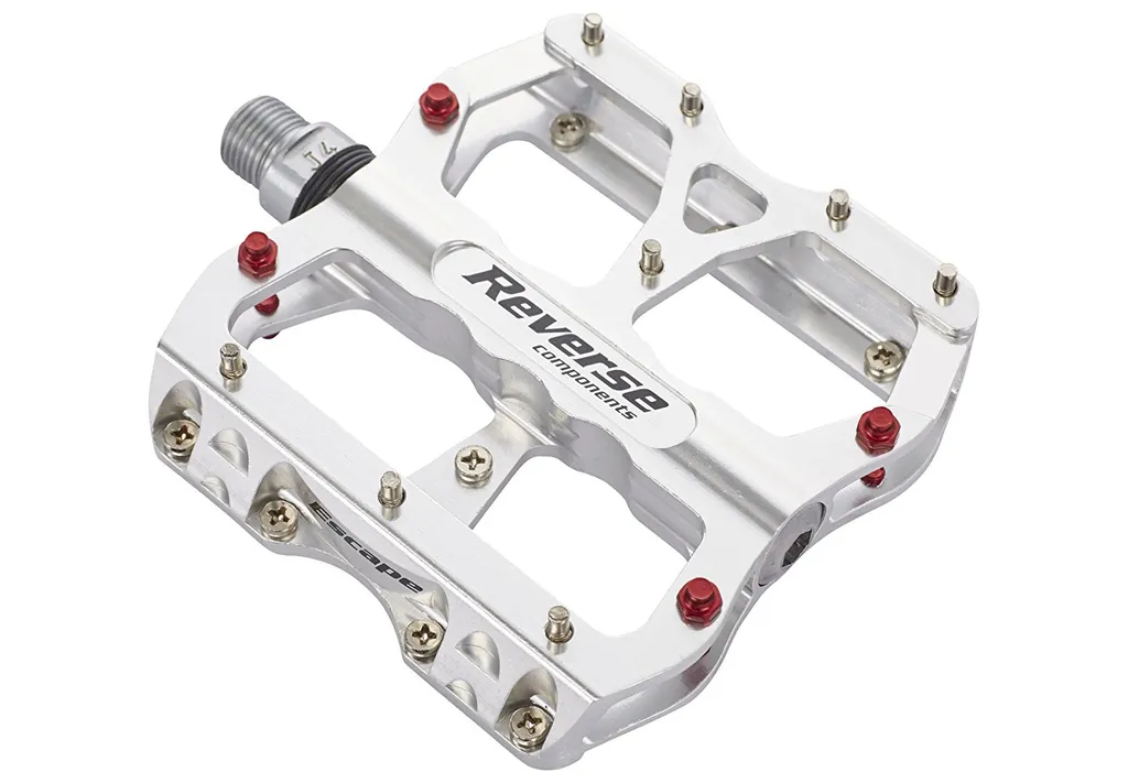 Pédale de vélo Reverse Escape Flat Argent pour éviter de glisser en VTT
