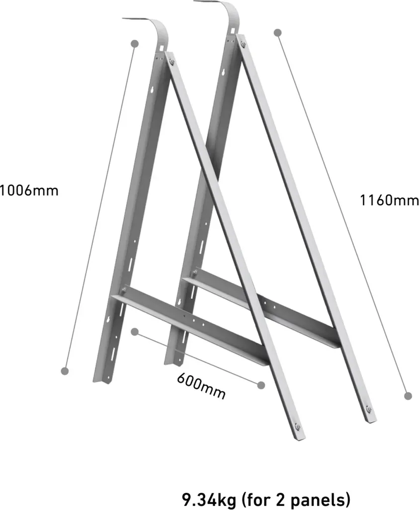 Support solaire inclinable Anker Solix en aluminium durable - Pack de 2 - 2