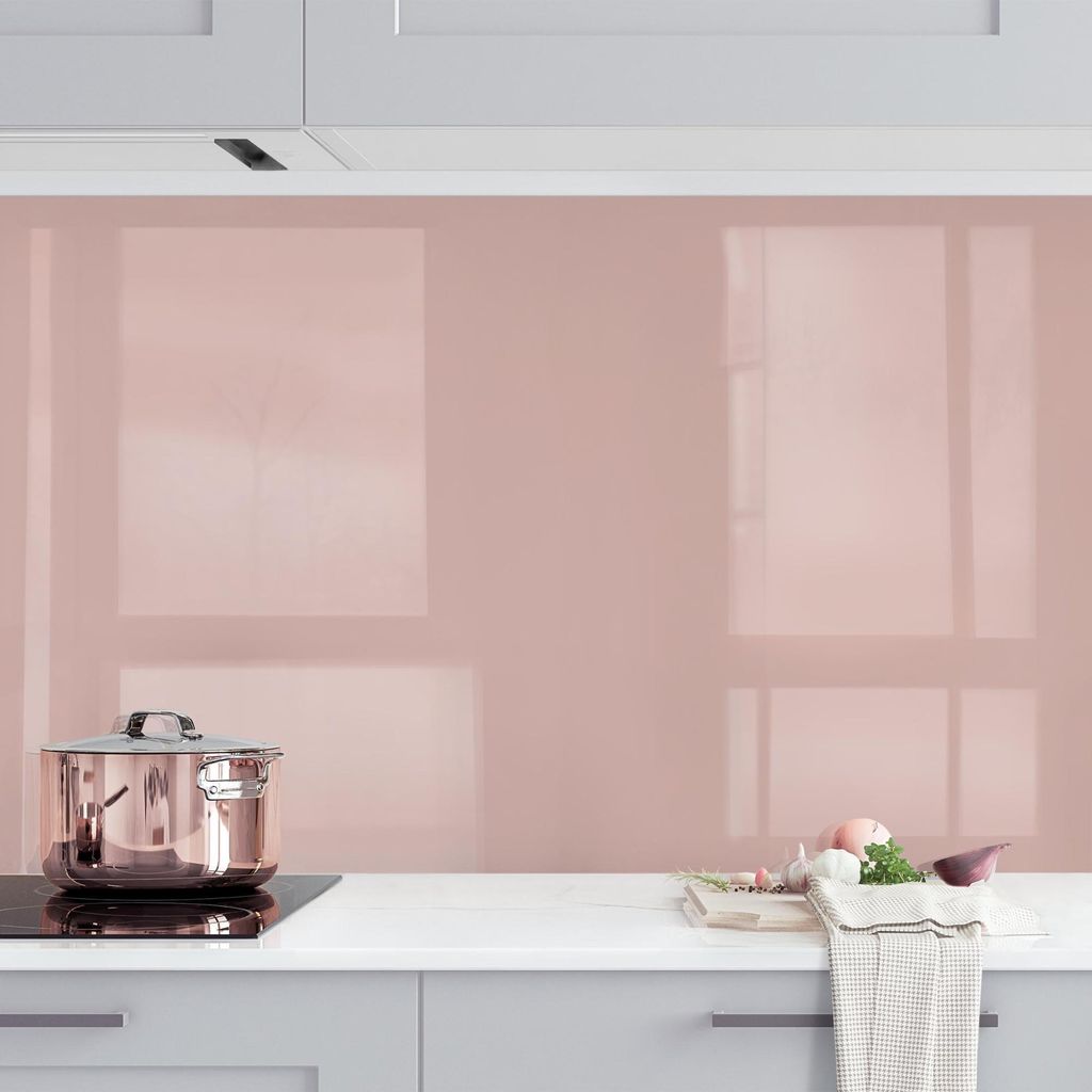 Küchenrückwand mit Motiv selbstklebend - 0.35 mm Wandpaneel wasserfest Design rosa Unifarben Spritzschutz fugenlos
