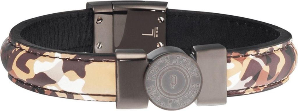 Police Herrenarmband PJ25556BLU.02-L Leder 21 cm