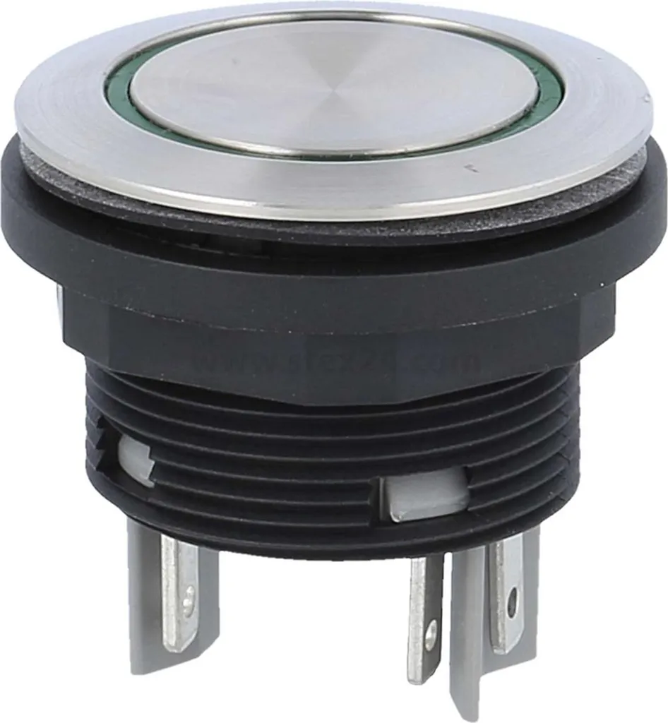 Bouton poussoir lumineux SHORTRON 1S avec connectique fiche plate 2,8mm