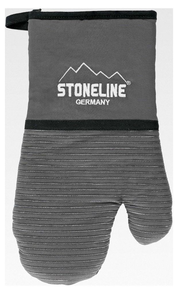 Hitzebeständiger Ofenhandschuh aus Baumwolle und Silikon mit Aufhängeöse 31 x 18 cm, er Hitzeschutz, rutschfest und waschbar, Topfuntersetzer f...