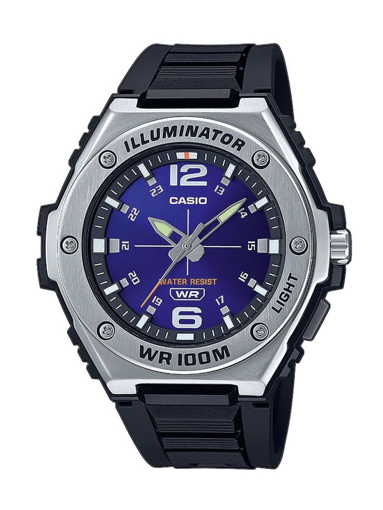 Casio Armbanduhr analog Uhr MWA-100H-2AVEF schwarz blau