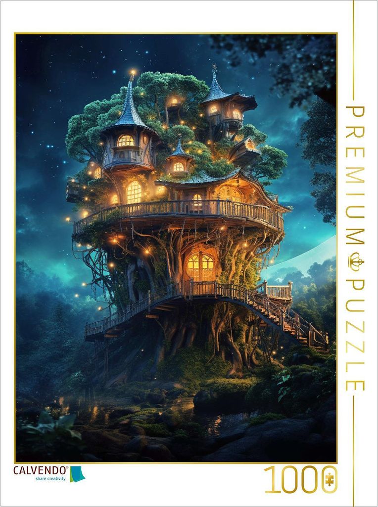 CALVENDO Puzzle Baumhaus | 1000 Teile Lege-Größe 64x48cm Produktbild 