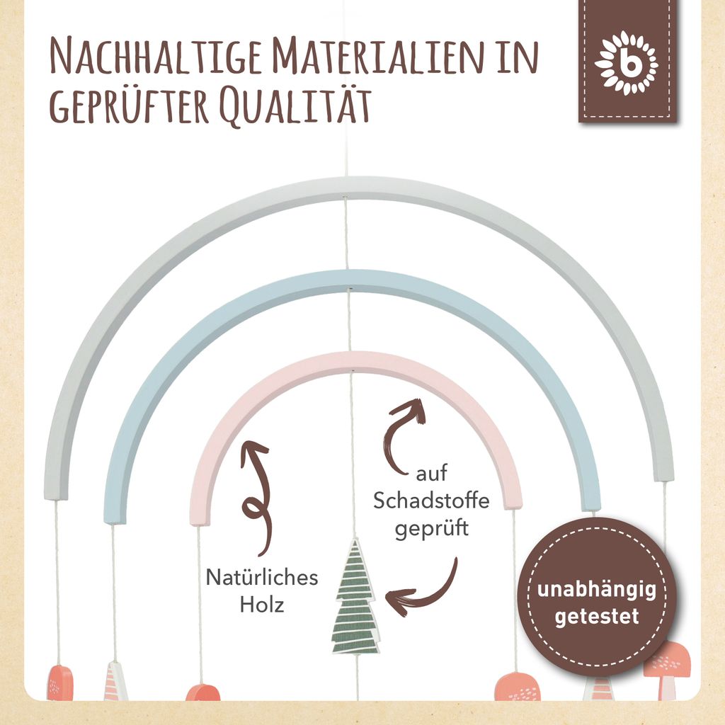 Bieco Baby Mobile Waldtiere Baby Igel - Mobile Wickeltisch Produktbild 6