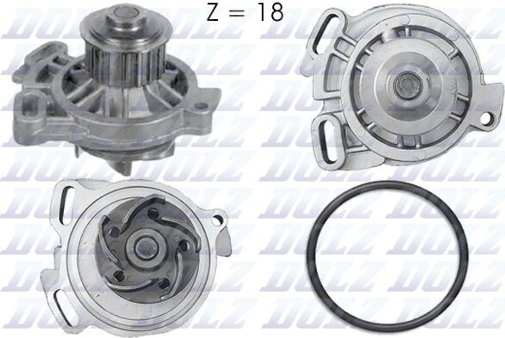 DOLZ Kühlmittelpumpe Wasserpumpe für VW Transporter IV Bus (70B, 70C, 7DB, 7DK, 70J, 70K, 7DC, 7DJ) A176
