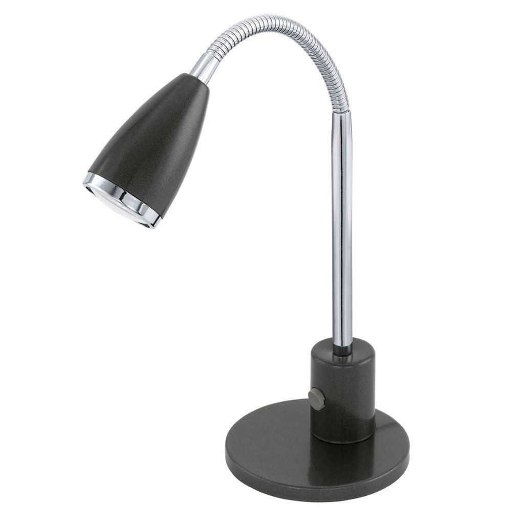 Lampe de table Fox anthracite, chrome, Image du produit 