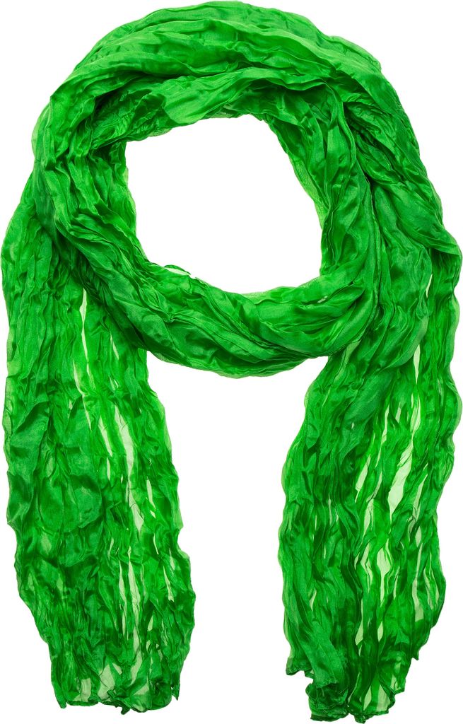 Knitterschal Halstuch Schal XXL minzgrün Seide 180x90cm