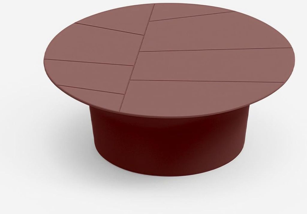Moderner Gartentisch aus Polyethylen Vera - Bordeaux