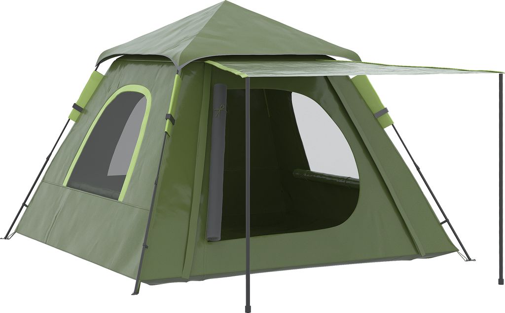 Outsunny Pop-up-Zelt für 2–3 Personen, tragbares Campingzelt, leicht, wasserdicht, 2000 mm, UV50+-Schutz, Campingzelt mit Fenster, 210 x 210 x 1...