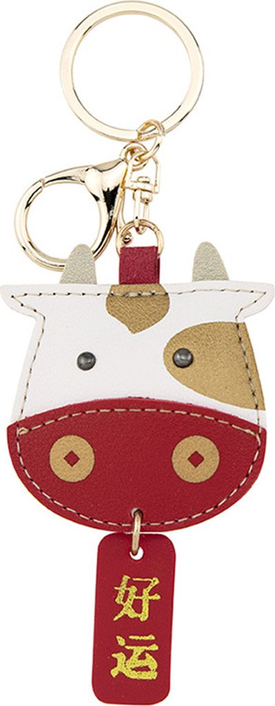 Auspicious Ox Schlüsselanhänger, Kunstleder, Auto-Anhänger, Schlüsselanhänger, Tasche, Ornamente, Geschenk-4