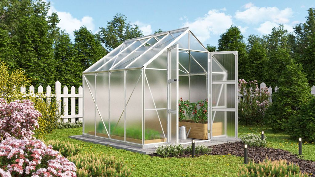 Vitavia Gewächshaus "Domus 6700" aluminium 6,7 m² 6 mm HKP