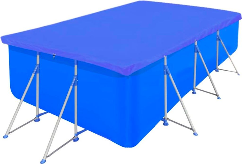 vidaXL Poolabdeckung PE Rechteckig 90 g/qm 394x207 cm