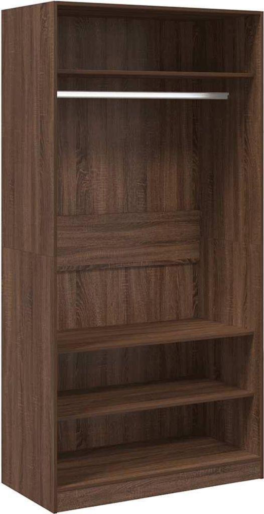 vidaXL Armadio marrone effetto rovere 100x50x200 cm Immagine del prodotto 