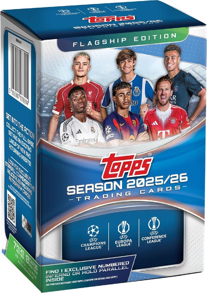 2025-26 Topps Flagship UEFA Club Competitions Value Box Produktbild 
