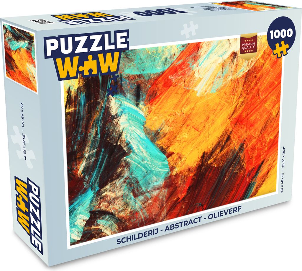 MuchoWow Puzzle 1000 Teile Gemälde - Abstrakt - Öl - Erwachsene - Rätsel