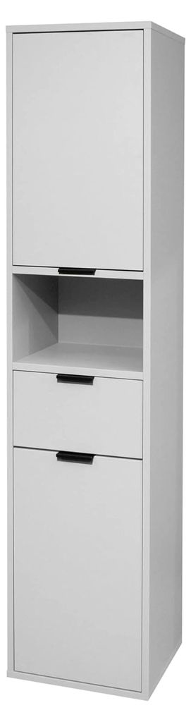 Hochschrank Bonnie Badhochschrank in kreidegrau matt Lack B/H/T: 41x174x38 cm