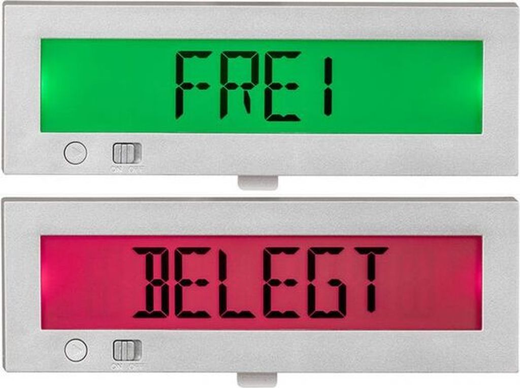 Go2 Frei Belegt Türschild | Digitales Frei Besetzt Schild | LED Anzeige rot o...