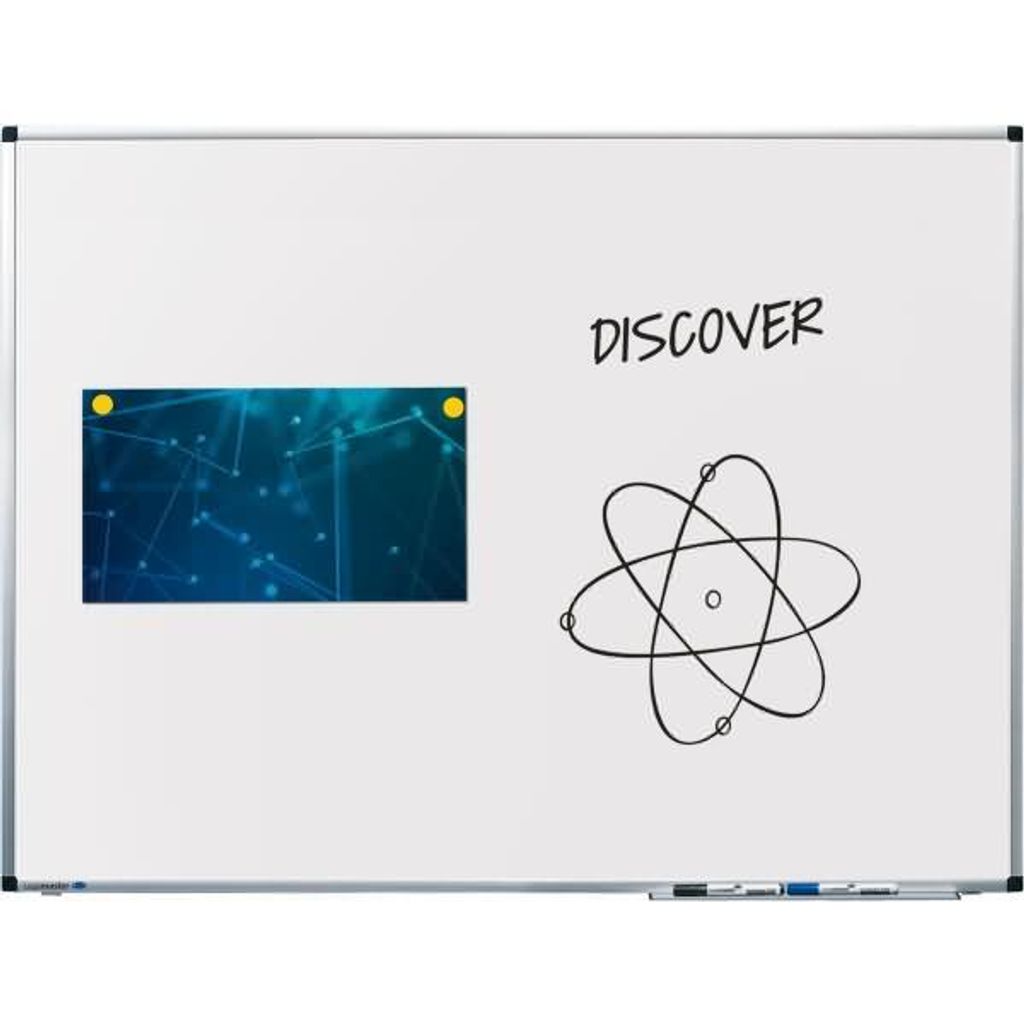 Legamaster Whiteboard 100,0 cm x 75,0 cm weiß + 4 Boardmarker TZ 100 farbsortiert