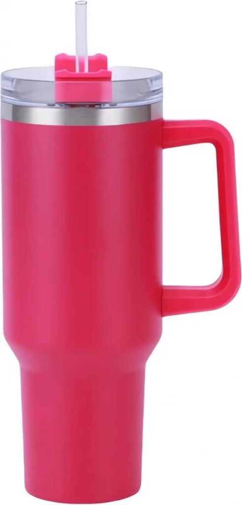 Pronett XJ5555 Thermobecher mit Henkel und Trinkhalm, Produktbild 