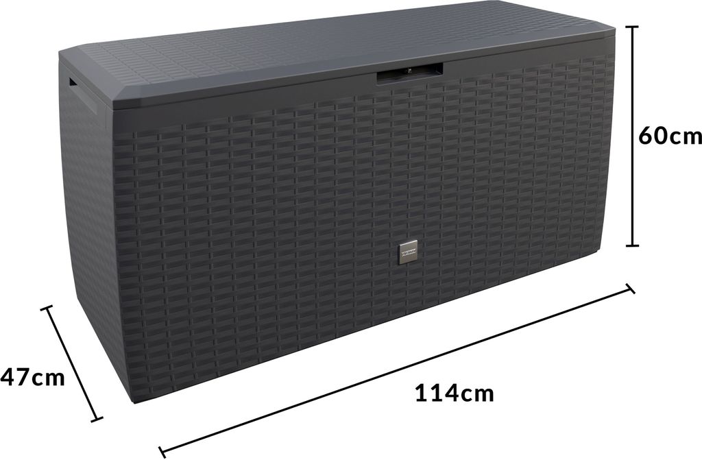 CASARIA® Auflagenbox XXL 290L Wetterfest Haltegriffe Rollen Produktbild 6