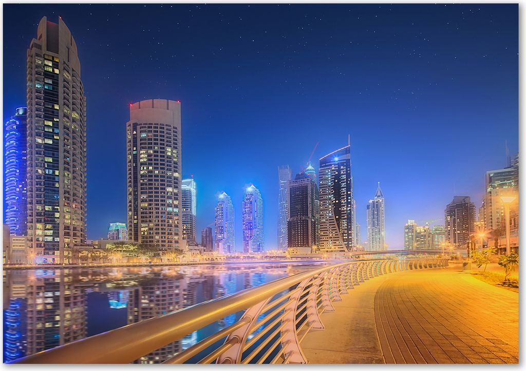 Tulup Glas-Bild - 100 x 70 - Wandbild aus Glas - Wandkunst - Wandbild hinter gehärtetem Sicherheitsglas - Sehenswürdigkeiten & Architektur - Du...