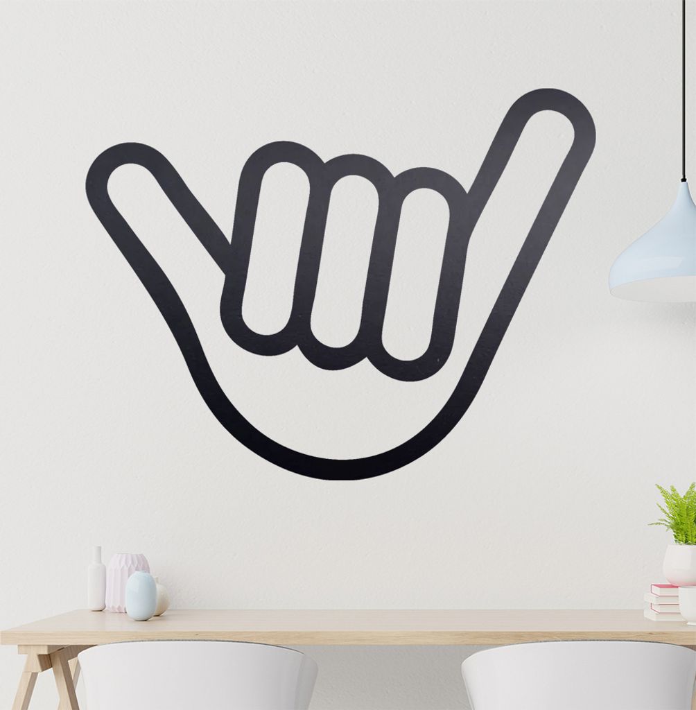 Hang Loose Wandtattoo in 6 Größen - Wandaufkleber Wall Sticker - Dekoration, Küche, Wohnzimmer, Schlafzimmer, Badezimmer