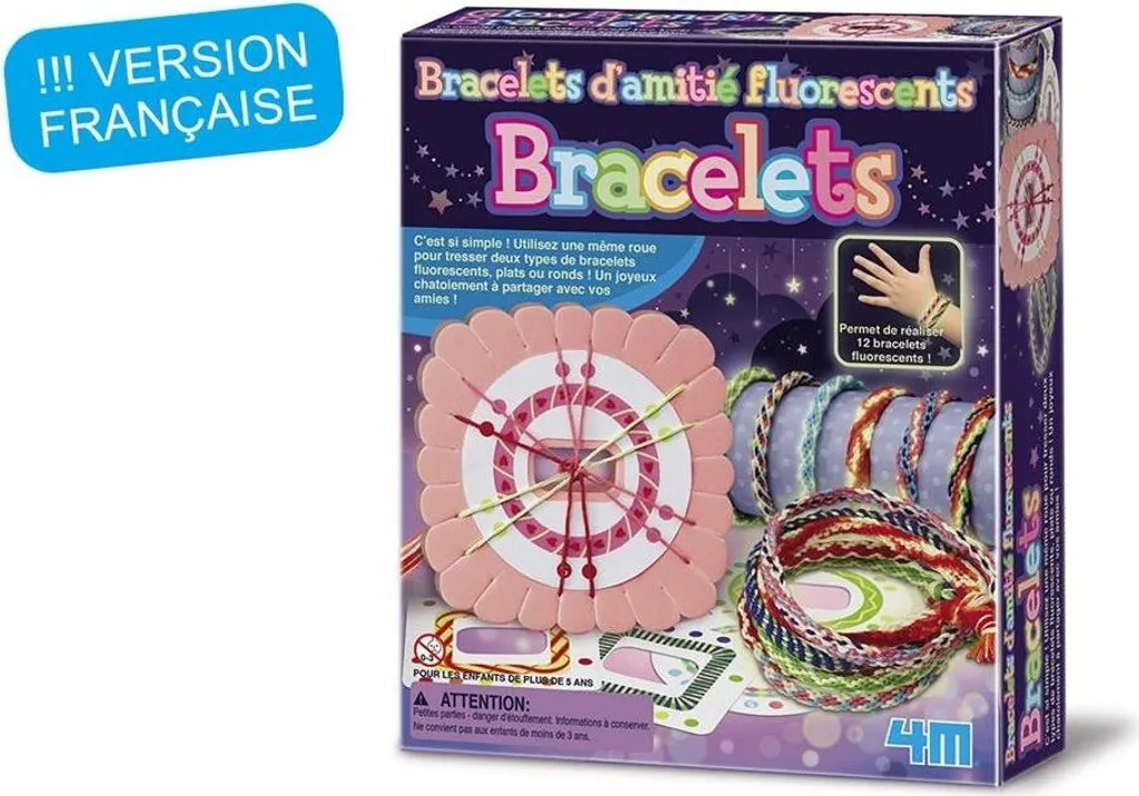 Bracelet d'amitié 4M kit DIY phosphorescent - Bijoux faits main