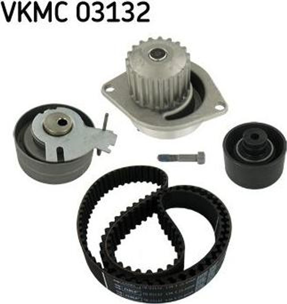 SKF VKMC 03132 Wasserpumpe + Zahnriemensatz OE 9829304780 kompatibel mit Berlingo, C3, Xsara, 206, 307, Partner