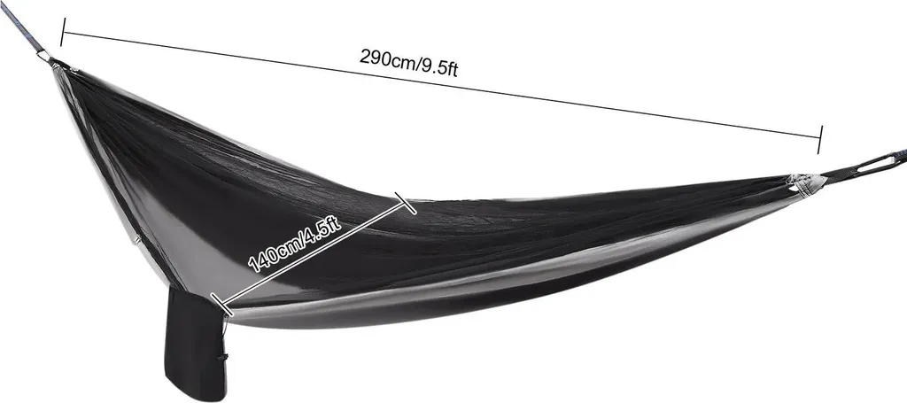 Amaca con Zanzariera Grigio Chiaro: Portatile e Resistente per Camping