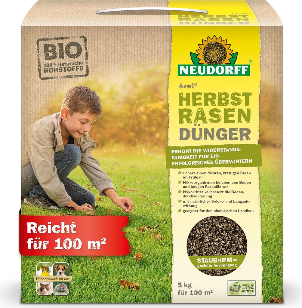 Neudorff  - Azet HerbstRasenDünger 5 kg für 100 m² Produktbild 
